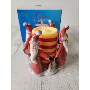 Seasonal elements Santa snowman tea light holder Xmas home decor